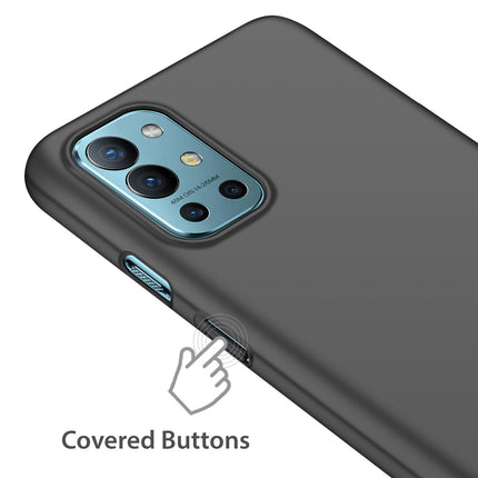 Silk Smooth Finish [Full Coverage] All Sides Protection Slim Back Cover For OnePlus 9R / One Plus 9R (Black)