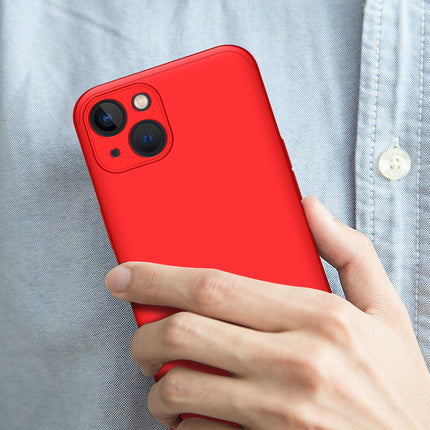Double Dip Full 360 Protection Back Case Cover for Apple iPhone 13 (6.1) (Red)