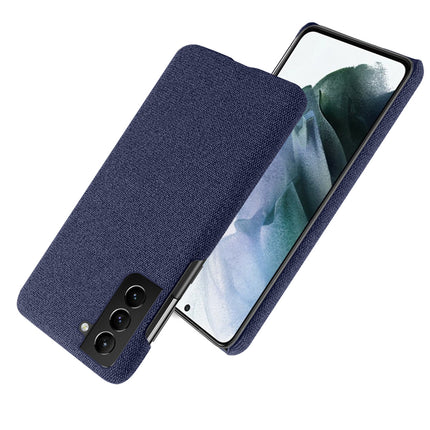 Woven Soft Fabric Case for Samsung Galaxy S22 Back Cover, Shock Protection Slim Hard Anti Slip Back Cover (Blue)
