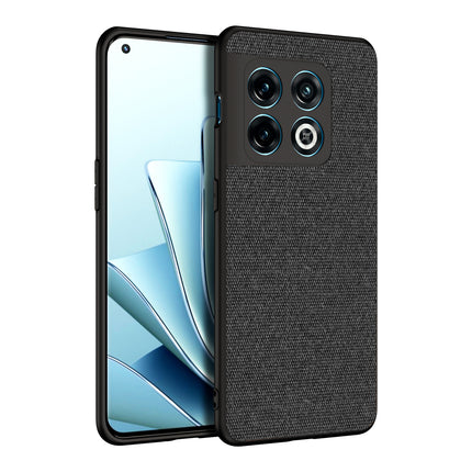 Soft Full Fabric Protective Back Case Cover for OnePlus 10 Pro (Black)