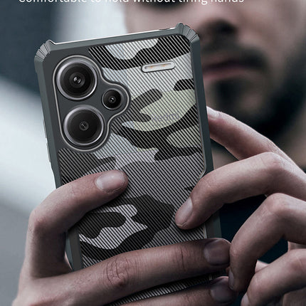Mobizang Bull Camouflage Back Cover for Redmi Note 13 PRO PLUS | [Military Grade Protection] Shock Proof Slim Hybrid Bumper Case (Black)