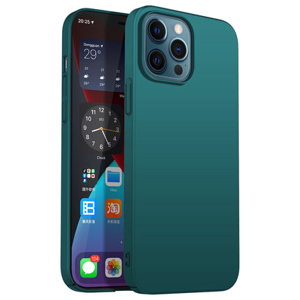 Silk Smooth Finish [Full Coverage] All Sides Protection Slim Back Case Cover for Apple iPhone 13 PRO (6.1 inch) (Green)