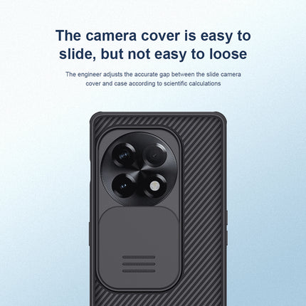 Mobizang Camshield Back Cover for OnePlus 11R | Inbuilt Slider Shockproof Lens Protection Case (Black)