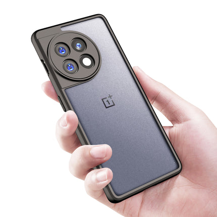 Mobizang Hawkeye Clear Back Cover for OnePlus 11R | Camera Lens Protector Shockproof Slim Clear Case Cover (Black)