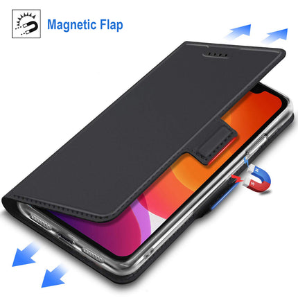 Noble Slim Magnetic & Card Holder Stand Leather Flip Case Cover for Apple iPhone 13 Pro (6.1) (Black)