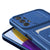 Bisen Back Cover for Samsung Galaxy A33 (5G) , Inbuilt Camera Slider ,Ring Stand and Card Pocket Shockproof Slim Bumper Back Case (Blue)