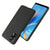 Woven Soft Fabric Case for Oppo F19 Back Cover, Shock Protection Slim Hard Anti Slip Back Cover (Black)