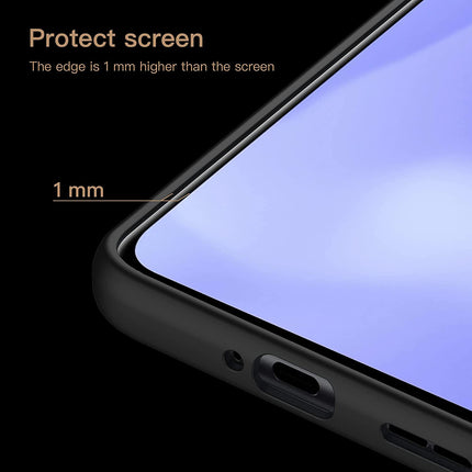 Tux Back Case for OnePlus 9R / One Plus 9R , Slim Leather Case with Soft Edge Shockproof Back Cover (Black)