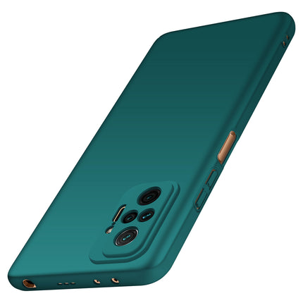 Silk Smooth Finish [Full Coverage] All Sides Protection Slim Back Cover For Xiaomi Redmi Note 10 Pro /  Note 10 Pro Max (Green)