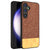 Mobizang Soft Fabric & Leather Hybrid Protective Back Cover for Samsung Galaxy S24 PLUS | Shockproof Slim Hard Anti Slip Back Case (Brown)