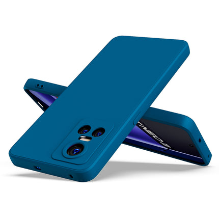 Matte Lens Protective Shockproof Flexible Back Cover for Realme GT Neo 3 (5G), Slim Silicone with Soft Lining Shockproof Flexible Full Body Bumper Case (Blue)