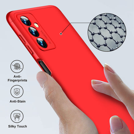 Double Dip Full 360 Protection Back Case Cover for Samsung Galaxy F23 (Red)