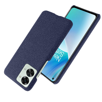 Mobizang Woven Soft Fabric Case for OnePlus Nord 2T  Back Cover,  Shock Protection Slim Hard Anti Slip Back Cover (Blue)