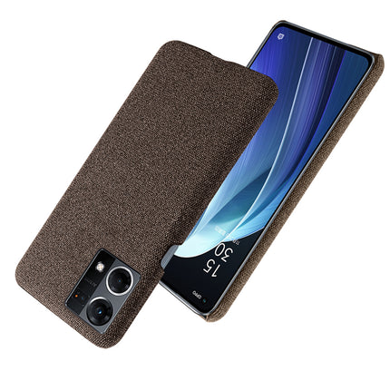 Mobizang Woven Soft Fabric Case for Oppo F21 PRO, 4G Back Cover,  Shock Protection Slim Hard Anti Slip Back Cover (Brown)