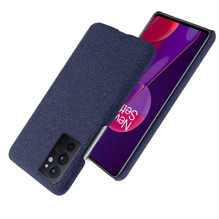 Woven Soft Fabric Case for OnePlus 9RT Back Cover, Shock Protection Slim Hard Anti Slip Back Cover (Blue)