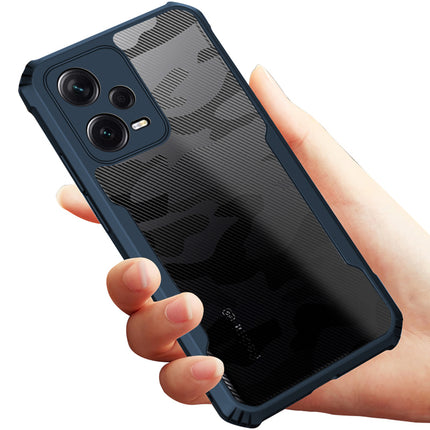 Mobizang Beetle Camouflage for Redmi Note 12 Pro Back Case| [Military Grade Protection] Shock Proof Slim Hybrid Bumper Cover (Blue)