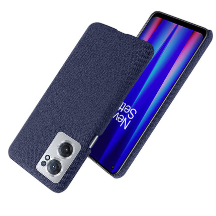 Woven Soft Fabric Case for OnePlus Nord CE 2 (5G) Back Cover, Shock Protection Slim Hard Anti Slip Back Cover (Blue)