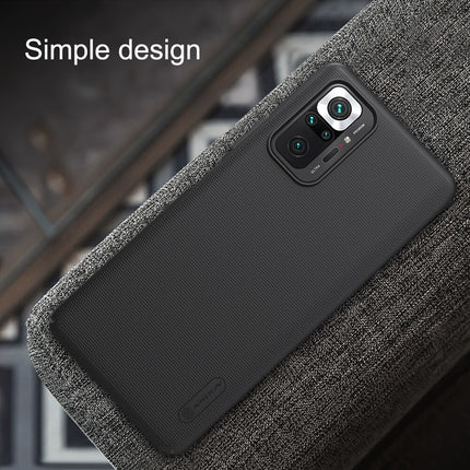 Nillkin Frosted Shield Hard Back Case Cover for Xiaomi Redmi Note 10 Pro / Note 10 Pro Max (Black)