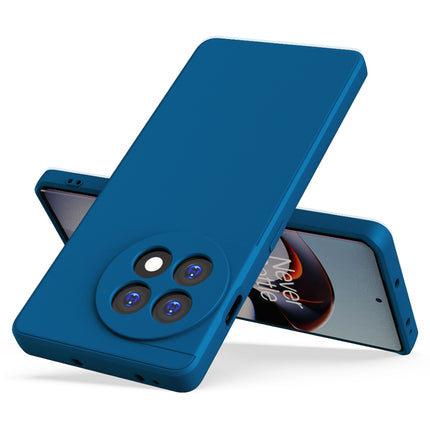 Mobizang Matte Protective Lens Flexible Back Cover for OnePlus 11R | Slim Silicone with Soft Lining Shockproof Full Body Bumper Case (Blue)