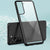 Hawkeye Clear Back Cover for Samsung Galaxy S22 , Camera Lens Protector Shockproof Slim Clear Case Cover (Black)