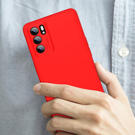 Double Dip Full 360 Protection Back Case Cover for Oppo Reno 6 (5G) (Red)