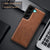 Tux Back Case For Samsung Galaxy S22 PLUS , Slim Leather Case with Soft Edge Shockproof Back Cover (Brown)