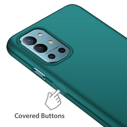 Silk Smooth Finish [Full Coverage] All Sides Protection Slim Back Cover For OnePlus 9R / One Plus 9R (Green)
