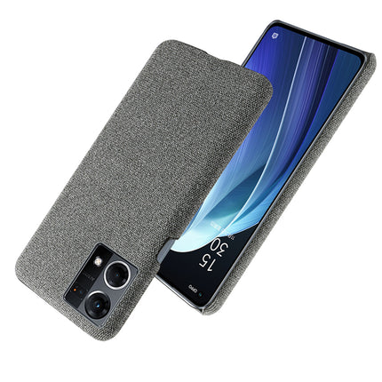 Mobizang Woven Soft Fabric Case for Oppo F21 PRO, 4G Back Cover,  Shock Protection Slim Hard Anti Slip Back Cover (Grey)
