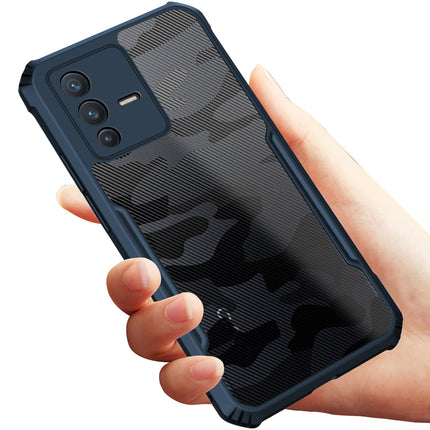 Beetle Camouflage for Vivo V23 Back Case, [Military Grade] Shockproof Slim Hybrid Cover (Blue)