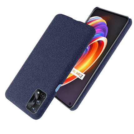 Woven Soft Fabric Case for Realme X7 Pro Back Cover, Shock Protection Slim Hard Anti Slip Back Cover (Blue)