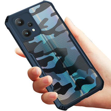 Beetle Camouflage for Realme 9 Pro Plus Back Case, [Military Grade] Shockproof Slim Hybrid Cover (Blue)