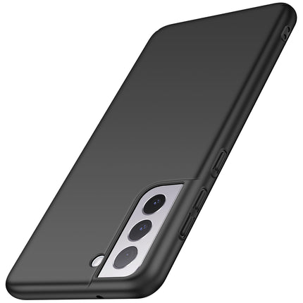 Silk Smooth Finish [Full Coverage] All Sides Protection Slim Back Cover For Samsung Galaxy S21 FE (Black)