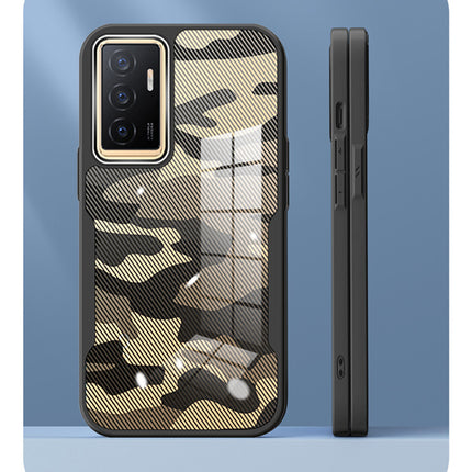 Mobizang Beetle Camouflage V2 for Vivo V23E (5G) Back Cover , [Military Grade] Shockproof Slim Camera Ring Hybrid Case (Black)