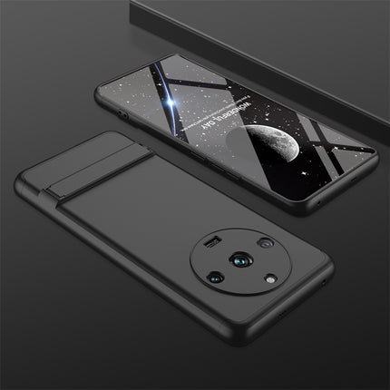 Mobizang Double Dip Full 360 Protection Back Case Cover With Stand for Realme 11 Pro / 11 Pro Plus (Black)