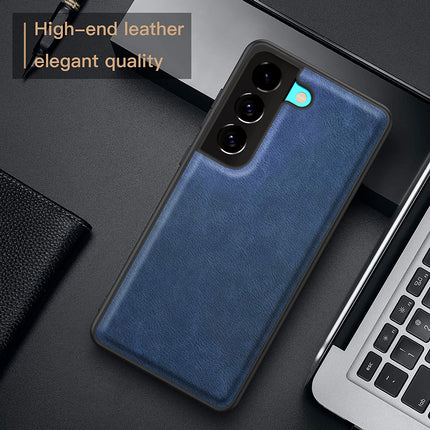 Tux Back Case For Samsung Galaxy S22 PLUS , Slim Leather Case with Soft Edge Shockproof Back Cover (Blue)