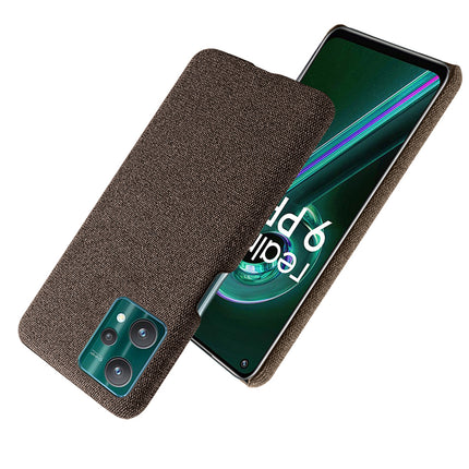Woven Soft Fabric Case for Realme 9 Pro Back Cover, Shock Protection Slim Hard Anti Slip Back Cover (Brown)