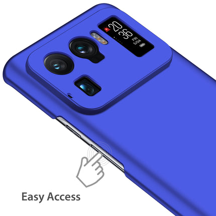 Silk Smooth Finish [Full Coverage] All Sides Protection Slim Back Cover For Xiaomi Mi 11 Ultra (Blue)