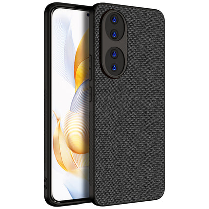 Mobizang Soft Full Fabric Protective Back Case Cover for Honor 90 (5G) | Shockproof Slim Hard Anti Slip Back Case (Black)