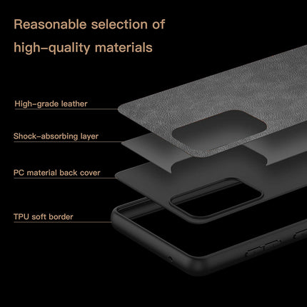 Tux Back Case for Vivo X60 , Slim Leather Case with Soft Edge Shockproof Back Cover (Black)