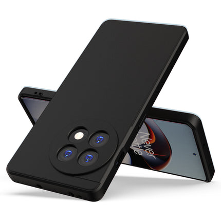 Mobizang Matte Protective Lens Flexible Back Cover for OnePlus 11R | Slim Silicone with Soft Lining Shockproof Full Body Bumper Case (Black)