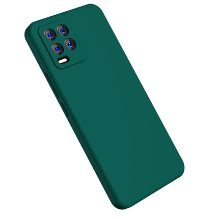 Matte Lens Protective Back Cover for Realme 8 Pro / Realme 8 (4G) , Slim Silicone with Soft Lining Shockproof Flexible Full Body Bumper Case , Green