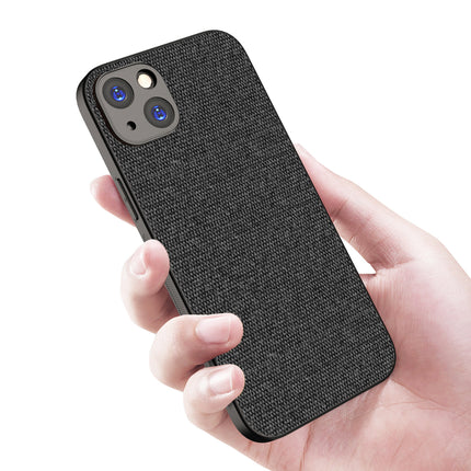 Mobizang Soft Full Fabric Protective Back Case Cover for Apple iPhone 15 | Shockproof Slim Hard Anti Slip Back Case (Black)