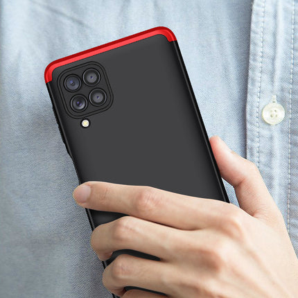 Double Dip Full 360 Protection Back Case Cover for Samsung Galaxy A22 (5G) (Red , Black)