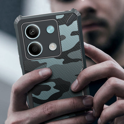 Mobizang Bull Camouflage Back Cover for Redmi Note 13 PRO | [Military Grade Protection] Shock Proof Slim Hybrid Bumper Case (Black)
