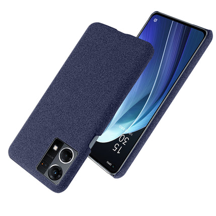 Mobizang Woven Soft Fabric Case for Oppo F21 PRO, 4G Back Cover,  Shock Protection Slim Hard Anti Slip Back Cover (Blue)