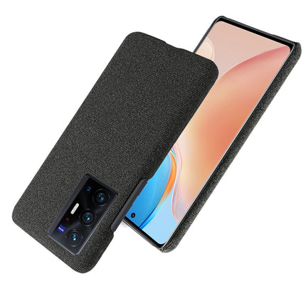 Woven Soft Fabric Case for Vivo X70 PRO Back Cover, Shock Protection Slim Hard Anti Slip Back Cover (Black)