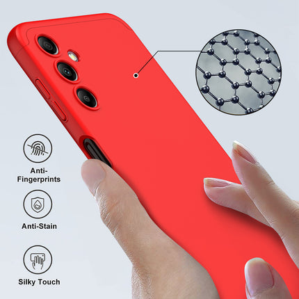 Mobizang Double Dip Full 360 Protection Back Case Cover for Samsung Galaxy A14 (5G) (Red)