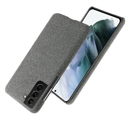 Woven Soft Fabric Case for Samsung Galaxy S22 Back Cover, Shock Protection Slim Hard Anti Slip Back Cover (Grey)