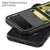 Tank Back Cover for Samsung Galaxy Z Flip 3 (5G) , Inbuilt Ring + Slider Shockproof Lens Protection Case (Green)