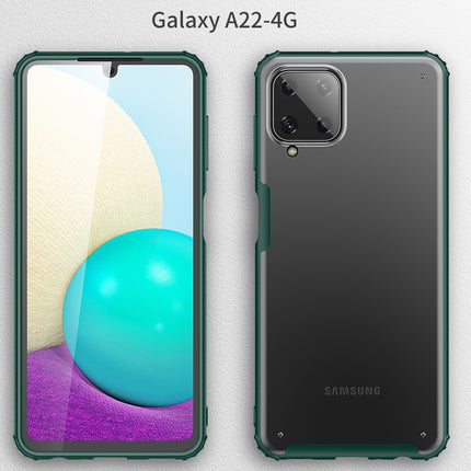 Shield Frosted Acrylic Back Shock Proof Case Cover for Samsung Galaxy A22 4G (Green)